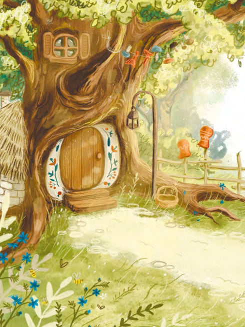 Forêt de conte de fées. Aventures de ratons laveurs