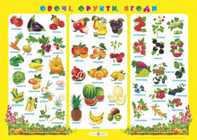 Poster. Vegetables, fruits, berries (Ukrainian Edition)