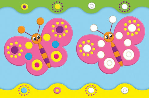 Adesivi educativi per bambini. Farfalla